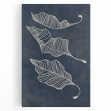 Mid Century Modern Art - Retro Abstract Leaf Design in Minimalist Style