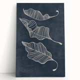 Mid Century Modern Art - Retro Abstract Leaf Design in Minimalist Style