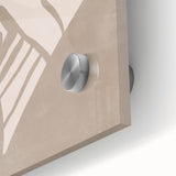 Mid Century Modern Art - Minimalist Retro Fish Design in Beige Tones