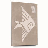 Mid Century Modern Art - Minimalist Retro Fish Design in Beige Tones