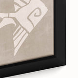 Mid Century Modern Art - Minimalist Retro Fish Design in Beige Tones