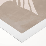 Mid Century Modern Art - Minimalist Retro Fish Design in Beige Tones