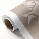 Mid Century Modern Art - Minimalist Retro Fish Design in Beige Tones