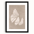 Mid Century Modern Art - Retro Minimalist Shell Design in Beige Tones
