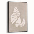 Mid Century Modern Art - Retro Minimalist Shell Design in Beige Tones