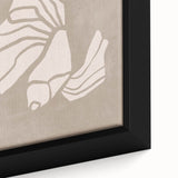 Mid Century Modern Art - Retro Minimalist Shell Design in Beige Tones