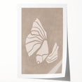 Mid Century Modern Art - Retro Minimalist Shell Design in Beige Tones