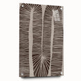 Mid Century Modern Art - Retro Minimalist Abstract Line Design in Brown