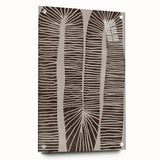 Mid Century Modern Art - Retro Minimalist Abstract Line Design in Brown