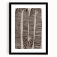 Mid Century Modern Art - Retro Minimalist Abstract Line Design in Brown