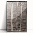 Mid Century Modern Art - Retro Minimalist Abstract Line Design in Brown