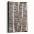 Mid Century Modern Art - Retro Minimalist Abstract Line Design in Brown