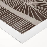 Mid Century Modern Art - Retro Minimalist Abstract Line Design in Brown