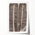 Mid Century Modern Art - Retro Minimalist Abstract Line Design in Brown