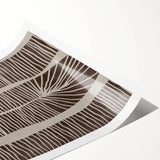 Mid Century Modern Art - Retro Minimalist Abstract Line Design in Brown