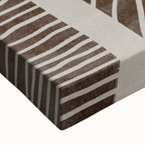 Mid Century Modern Art - Retro Minimalist Abstract Line Design in Brown