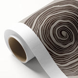 Mid Century Modern Art - Retro Minimalist Spiral Design in Brown Tones