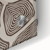 Mid Century Modern Art - Retro Minimalist Geometric Spiral Design in Brown