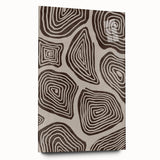 Mid Century Modern Art - Retro Minimalist Geometric Spiral Design in Brown