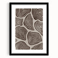 Mid Century Modern Art - Retro Minimalist Geometric Spiral Design in Brown