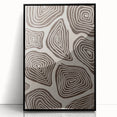 Mid Century Modern Art - Retro Minimalist Geometric Spiral Design in Brown