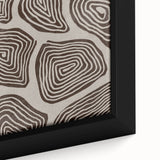 Mid Century Modern Art - Retro Minimalist Geometric Spiral Design in Brown