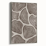 Mid Century Modern Art - Retro Minimalist Geometric Spiral Design in Brown