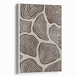 Mid Century Modern Art - Retro Minimalist Geometric Spiral Design in Brown