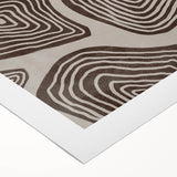 Mid Century Modern Art - Retro Minimalist Geometric Spiral Design in Brown