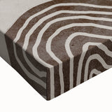 Mid Century Modern Art - Retro Minimalist Geometric Spiral Design in Brown