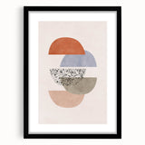 Mid Century Modern Art - Retro Geometric Abstract Shapes in Mixed Tones