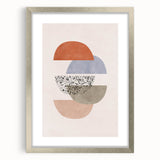 Mid Century Modern Art - Retro Geometric Abstract Shapes in Mixed Tones