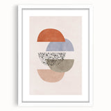 Mid Century Modern Art - Retro Geometric Abstract Shapes in Mixed Tones