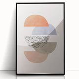 Mid Century Modern Art - Retro Geometric Abstract Shapes in Mixed Tones