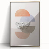 Mid Century Modern Art - Retro Geometric Abstract Shapes in Mixed Tones