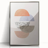 Mid Century Modern Art - Retro Geometric Abstract Shapes in Mixed Tones