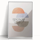Mid Century Modern Art - Retro Geometric Abstract Shapes in Mixed Tones