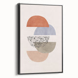 Mid Century Modern Art - Retro Geometric Abstract Shapes in Mixed Tones
