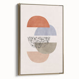 Mid Century Modern Art - Retro Geometric Abstract Shapes in Mixed Tones