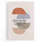 Mid Century Modern Art - Retro Geometric Abstract Shapes in Mixed Tones