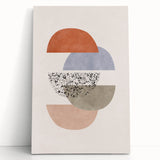 Mid Century Modern Art - Retro Geometric Abstract Shapes in Mixed Tones