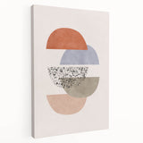 Mid Century Modern Art - Retro Geometric Abstract Shapes in Mixed Tones