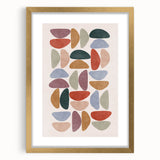 Mid Century Modern Geometric Wall Art - Retro Abstract Print - Vintage Style