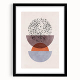Mid Century Modern Geometric Art - Retro Minimalist Circle Print - Vintage