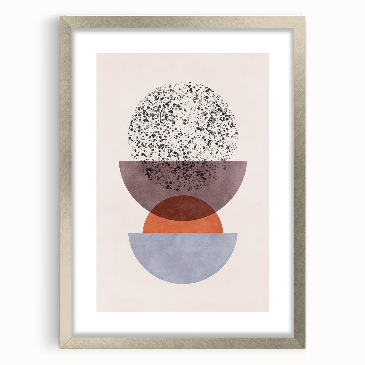 Mid Century Modern Geometric Art - Retro Minimalist Circle Print - Vintage