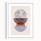 Mid Century Modern Geometric Art - Retro Minimalist Circle Print - Vintage