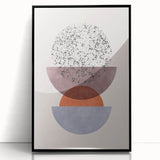 Mid Century Modern Geometric Art - Retro Minimalist Circle Print - Vintage