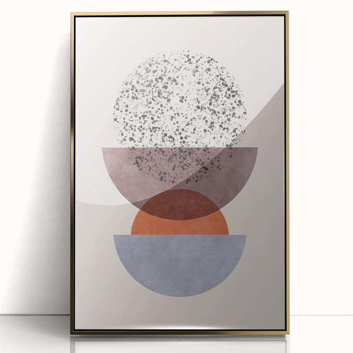 Mid Century Modern Geometric Art - Retro Minimalist Circle Print - Vintage