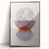 Mid Century Modern Geometric Art - Retro Minimalist Circle Print - Vintage