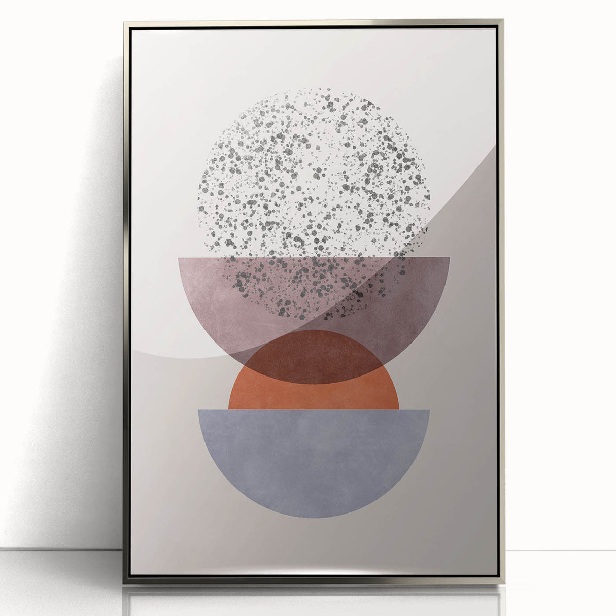 Mid Century Modern Geometric Art - Retro Minimalist Circle Print - Vintage